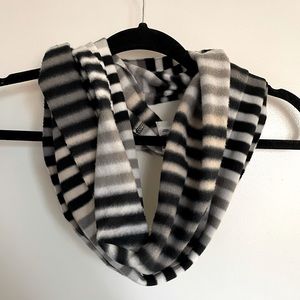 Black and grey infinity scarf
